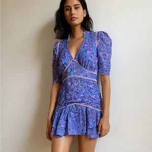 LoveShackFancy mini dress in “summer blues”